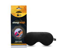 Friends of Meditation ® 100 % Mulberry Silk Eye Mask , Super Smooth Sleep Mask And Blind Fold (Black)